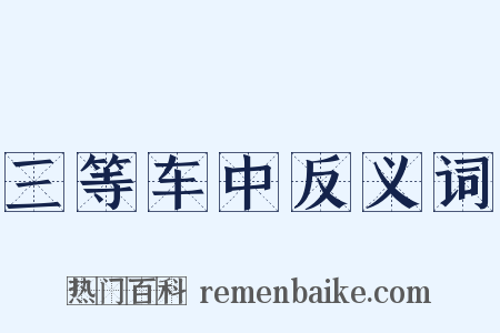 三等车中反义词是什么意思的图片